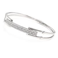 צמיד כסף קשיח משובץ אבני זרקון  Z3049 | תכשיטי כסף 925 | צמידי כסף