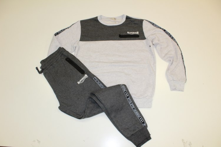 חליפת פוטר גבר SUPER אפור/אפור