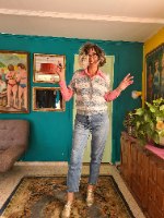 חולצת כפתורים ורודה מידה M/L