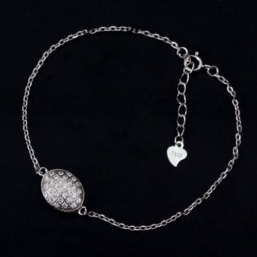 צמיד כסף משובץ זרקונים Z9716