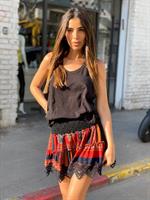 חצאית מיני שילובים