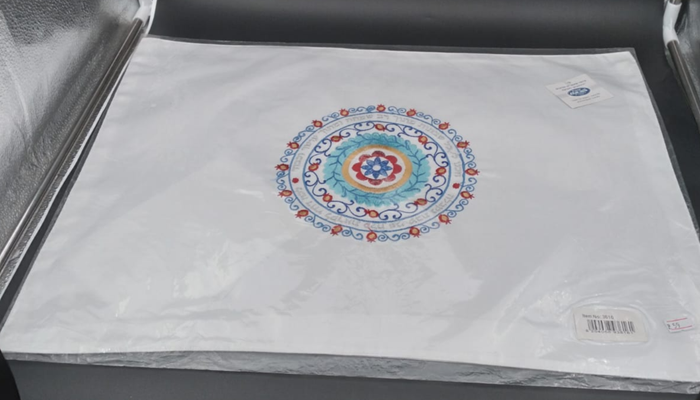 כיסוי חלה מנדלה פרח רקום