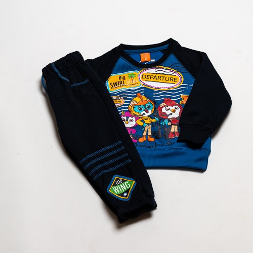 חליפת בנים פוטר כנפי על נייבי עם שחור