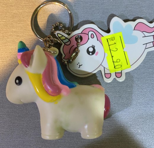 candy מחזיק מפתחות חד קרן סליים לבן