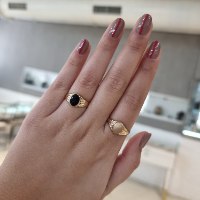 טבעת חותם אובלי בסגנון וינטג'