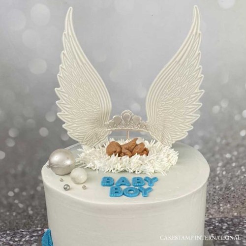 זוג כנפיים ענק דגם 1 | ליצירה בשוקולד | כנפיים של מלאך לקישוט עוגות מיוחדות | חדש 2021