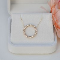 שרשרת ותליון זהב 14 קראט 0.39 קראט יהלומים 817773 - מחיר מבצע! 