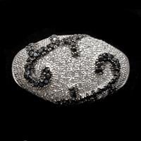 טבעת כסף משובצת אבני זרקון שחורות ולבנות RG5527 | תכשיטי כסף | טבעות כסף