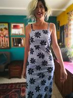 שמלת לייקרה מקסי פרחונית מס' 1 מידה S/M