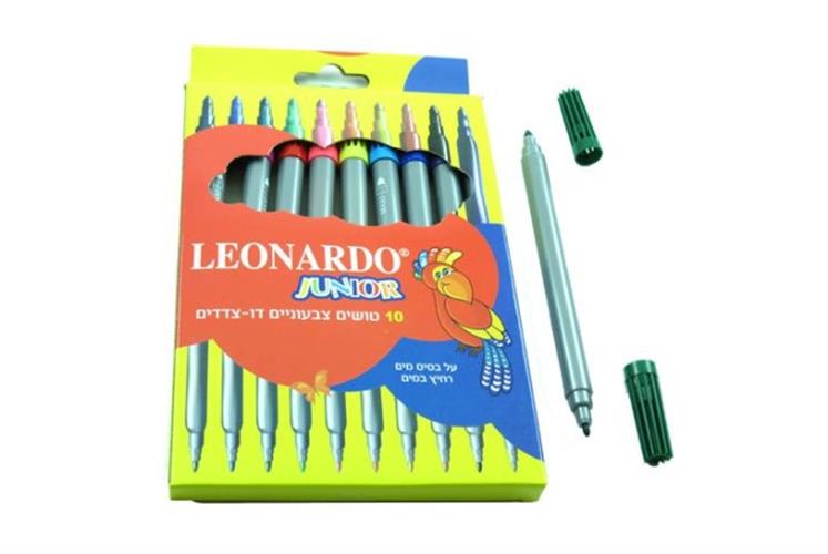 טוש דו צדדי לאונרדו (10 יח)