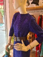 שמלה סרוגה כחולה מידה L