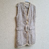 ווסט פשתן ארוך ויפה L/XL