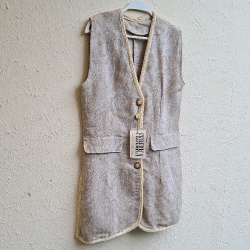 ווסט פשתן ארוך ויפה L/XL