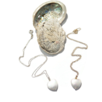 שרשרת לב אהבה מאם פנינה לב דגם אביבית