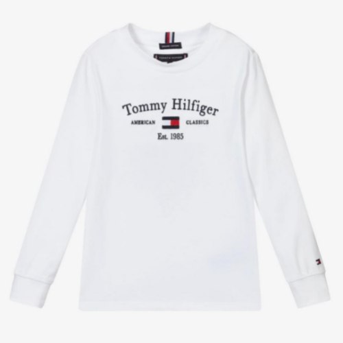 טישירט לבנה TOMMY HILFIGER לוגו 1-16