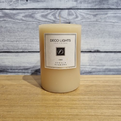 נר עגול 7/10 שמנת - בריח וניל