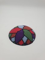 כיפה צבעונית דגם עלים