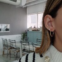 עגילי זהב חישוק 2.5 סמ זהב צהוב