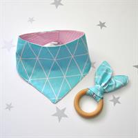 סינר בנדנה טורקיז גאומטרי