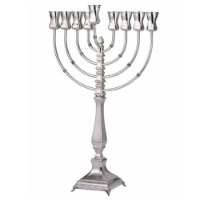 חנוכיית כסף טהור דגם גמלא חלק