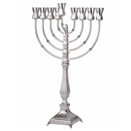 חנוכיית כסף טהור דגם גמלא חלק