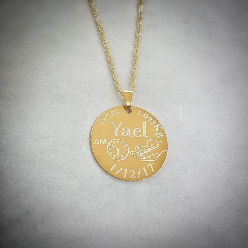 שרשרת תעודת לידה דגם LAA44