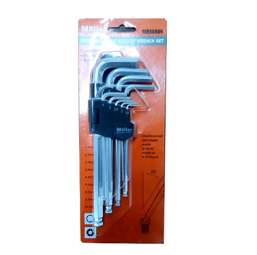 סט מפתחות אלן כדורי ארוך 9 חלקים