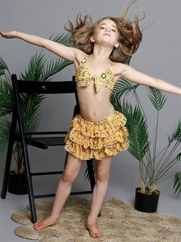 בגד ים ביקיני משולשים צהוב בנדנה VIEW (מידה 12)