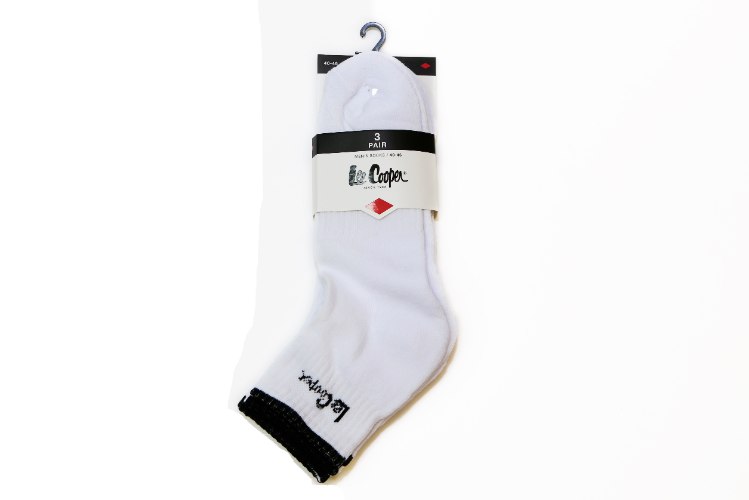 שלישיית גרבי גברים מדוגם חצי גובה מגבת