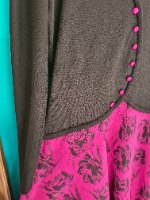 שמלה חורפית מיוחדת ורודה L/XL