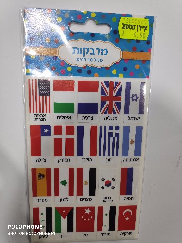 מדבקות דגלים 10 דף