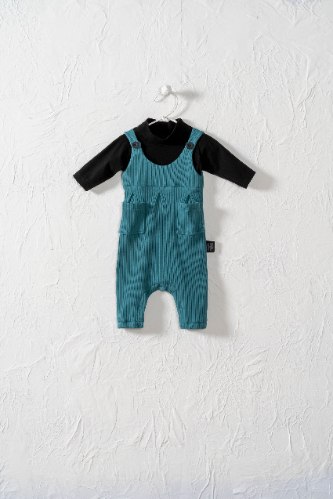 אוברול ריב עם חולצה MOINOI תכלת