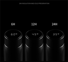 תרמוס חכם עם צג טמפרטורה לקר וחם- Thermostemp
