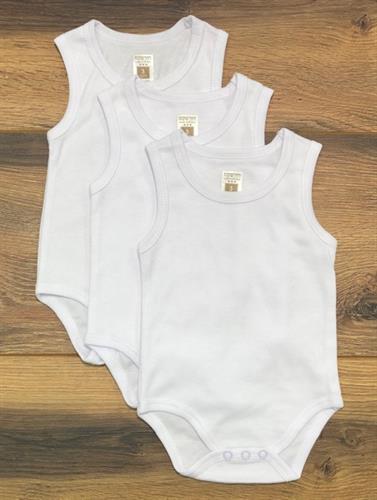 מארז 3 בגדי גוף גופיה לבן