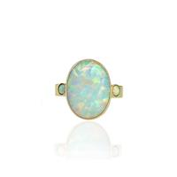 טבעת זהב 14K בשיבוץ אבן אופל