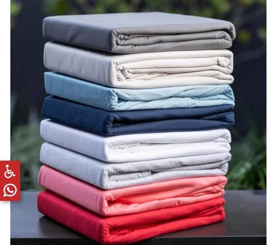 זוג צפיות ורדינון גרסי 100% כותנה