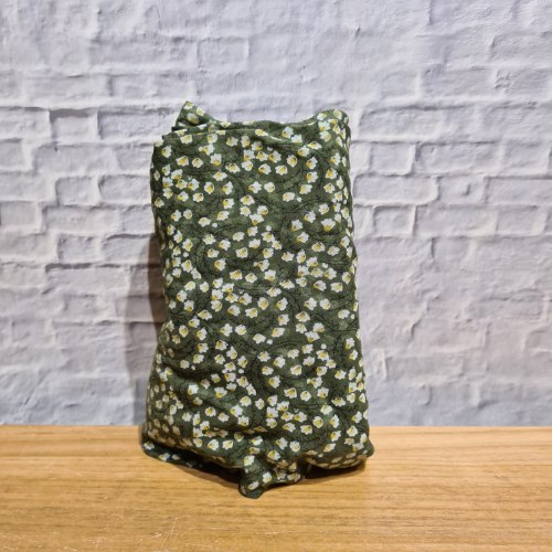 צעיף איטלקי ירוק פרחים קטנים