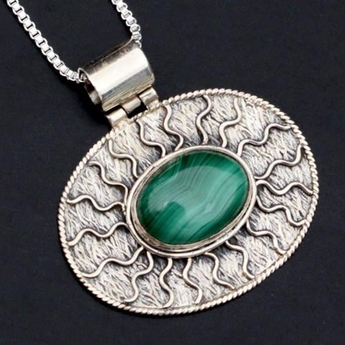 תליון כסף משובץ אבן מלאכית T8625