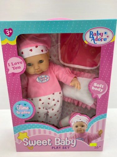 בובת תינוק-ורודה