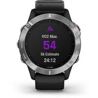 שעון דופק Garmin Fenix 6 Silver with Black Band