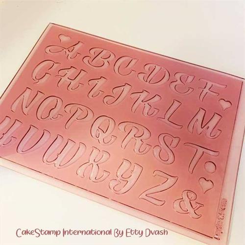 תבנית אותיות ליילה אנגלית גובה אות 1.5 ס"מ