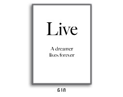 שמיניית תמונות השראה פרפר, פיל, סירה ועגור מקיפולי נייר והמילים חלום, חיים, צחוק ואהבה, דגם 14