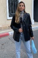 ג׳קט דמוי עור מחויט מייסון