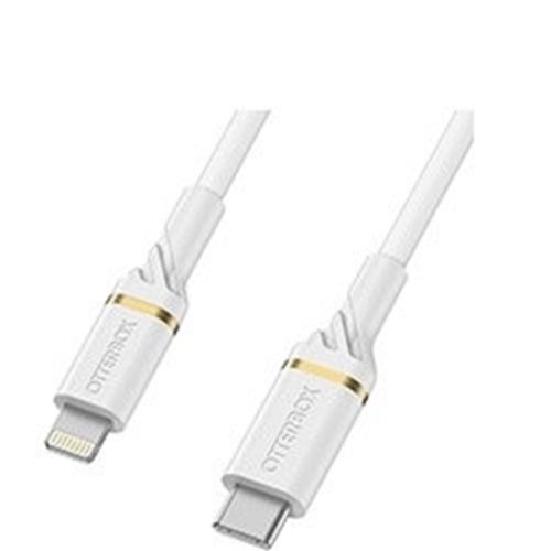 כבל סינכרון וטעינה OTTERBOX USB C-LIGH&PD  לבן באורך 1 מטר