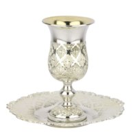 סט גביע אליהו דגם יהלום | מורשת