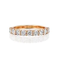 טבעת איטרנטי זהב צהוב / לבן / רוזגולד 14 קראט משובצת יהלומים