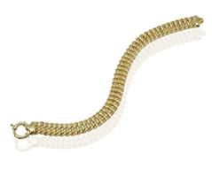 צמיד זהב חוליות  לאישה