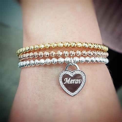 צמיד לב שייני טריו