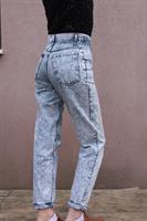 MOM'S ג'ינס גזרה גבוהה אסיד ווש מידה M