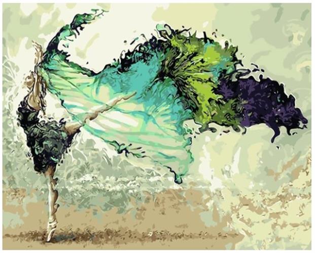 צביעה לפי מספרים - לרקוד עם הרוח 50X60